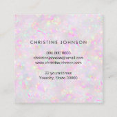 logo op pastelaal opal mineraal visitekaartje (Achterkant)