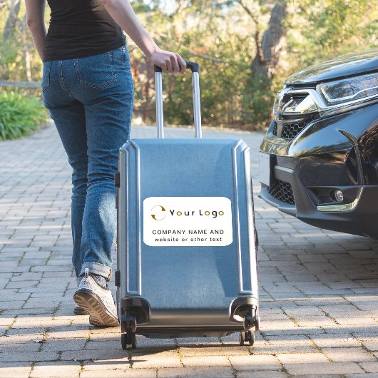 Logo op uit witte rechthoek sticker (Koffer Insitu)