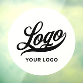 Logo op van de Witte Cirkel Eenvoudig Bedrijfs Bed Raamsticker (Vel 3)