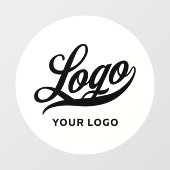 Logo op van de Witte Cirkel Eenvoudig Bedrijfs Bed Raamsticker (Vel)