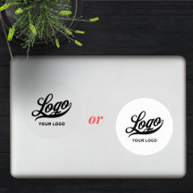 Logo op Vinyl Circle Business Company Clear Laptop