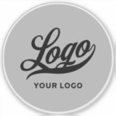 Logo op Vinyl Circle Business Company Clear Laptop Sticker (Voorkant)
