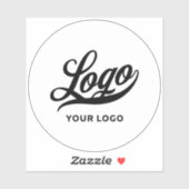 Logo op Vinyl Circle Business Company Clear Laptop Sticker (Vel)