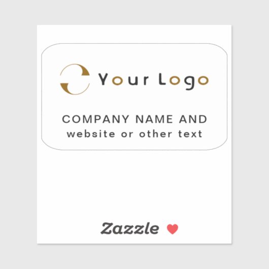 Logo op Vinyl Rectangle Business Water Flacon Sticker (Vel)