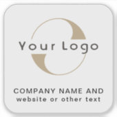 Logo op Vinyl Square Business Company Clear Laptop Sticker (Voorkant)