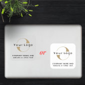 Logo op Vinyl Square Business Company Clear Laptop Sticker
