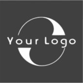 Logo op Vinyl square Business Company Laptop Black Sticker (Voorkant)