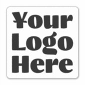 Logo op Vinyl square Skateboard Business Bumper St Sticker (Voorkant)