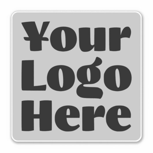 Logo op Vinyl square Skateboard Business Bumper St Sticker (Voorkant)