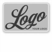 Logo op Vinylrechthoek Business Water Fles Sticker (Voorkant)