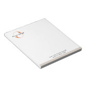 Logo op White & Tan, Black Text Company Business N Notitieblok (Schuin)