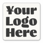 Logo op White Vinyl Square Company Business Laptop Sticker (Voorkant)