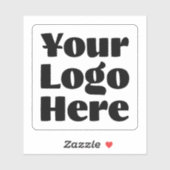 Logo op Wissen waterflesje met vierkant Vinyl Sticker (Vel)