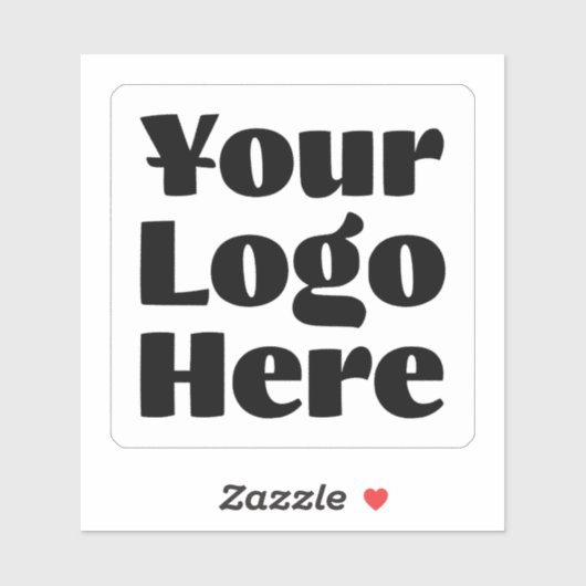 Logo op Wissen waterflesje met vierkant Vinyl Sticker (Vel)