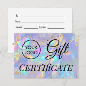 logo opal cadeaubon (Voorkant / Achterkant)