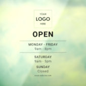 Logo Open Moderne Professional Window Cling Raamsticker (Vel 3)