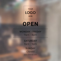 Logo Open Moderne Professional Window Cling