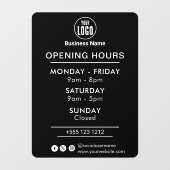 Logo Open Uur Social Media Bedrijf Raamsticker (Vel)