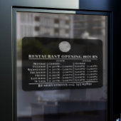 Logo opening lunch diner uren restaurant raamsticker