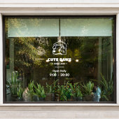 Logo & Openingstijden van leuk huisdierenwinkels v Raamsticker