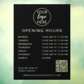 Logo Openingsuren Simple Custom Business Raamsticker (Vel 3)