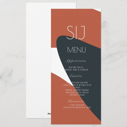 Logo Organic Terracotta Dinner Menu (Voorkant / Achterkant)