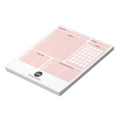 Logo Organizer voor Pink Card Making Design Team Notitieblok (Linkerzijde)