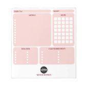 Logo Organizer voor Pink Card Making Design Team Notitieblok (Voorkant)