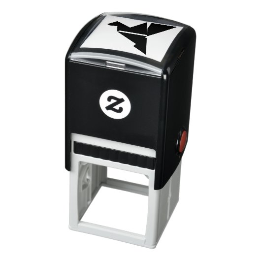 logo-origami-vogelblauw  zelfinktende stempel (Product)