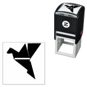 logo-origami-vogelblauw  zelfinktende stempel (In situ)