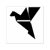 logo-origami-vogelblauw  zelfinktende stempel (Design)