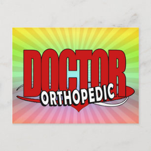 LOGO ORTHOPEDIC DOCTOR BIG RED LETTERS BRIEFKAART
