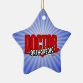 LOGO ORTHOPEDIC DOCTOR BIG RED LETTERS KERAMISCH ORNAMENT (Rechts)