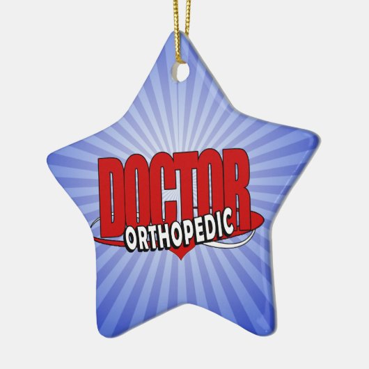 LOGO ORTHOPEDIC DOCTOR BIG RED LETTERS KERAMISCH ORNAMENT (Links)