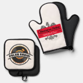 Logo Oven Mitt and Pot Holder Set (Voorkant / Achterkant)