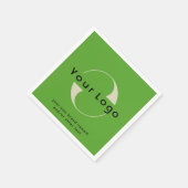 Logo over het bedrijfspakket Groene + Zwarte tekst Servet (Hoek)