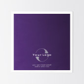 Logo over Paars + wittekst bedrijfspapier Servet