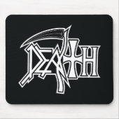 Logo over zwarte mousepad muismat (Voorkant)