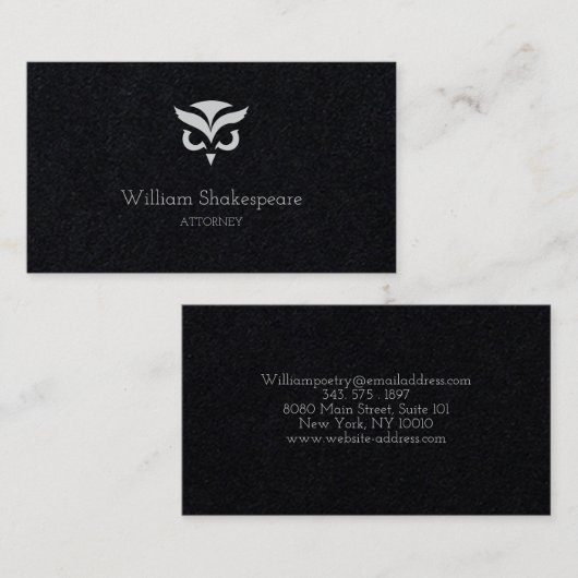 Logo Owl Bird Visitekaartje (Voorkant / Achterkant)