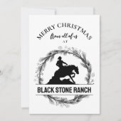 Logo paardenranch branding kerst bedrijf feestdagenkaart (Voorkant)
