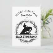 Logo paardenranch branding kerst bedrijf feestdagenkaart (Staand voorkant)