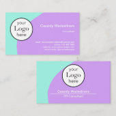 Logo Paars Blauwgroen Visitekaartje (Voorkant / Achterkant)