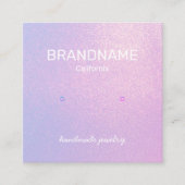 Logo Paarse kleurverloop verlooptextuur oorringen Vierkante Visitekaartje (Voorkant)