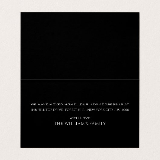 Logo Paarse woning, adreswijziging Visitekaartje (Binnenkant ongevouwen)