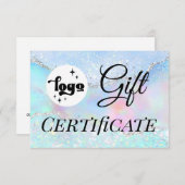 logo pastel faux glitter gift (Voorkant / Achterkant)