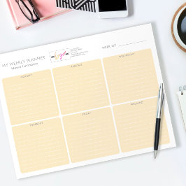 Logo Pastel Oranje Eenvoudige, niet-gedateerde wee Notitieblok