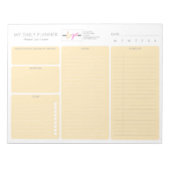 Logo Pastel Oranje Modern niet-gedateerd dagblad Notitieblok (Voorkant)