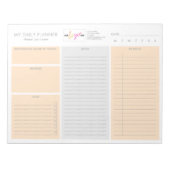 Logo Pastel Oranje Modern niet-gedateerd dagblad Notitieblok (Voorkant)