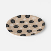 Logo Patroon Bedrijf Zakelijk Kerstmis Sneeuwvlokk Papieren Bordje (Gekanteld)