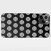 Logo Patroon eenvoudige Logo zwart iPhone Hoesje (Achterkant horizontaal)